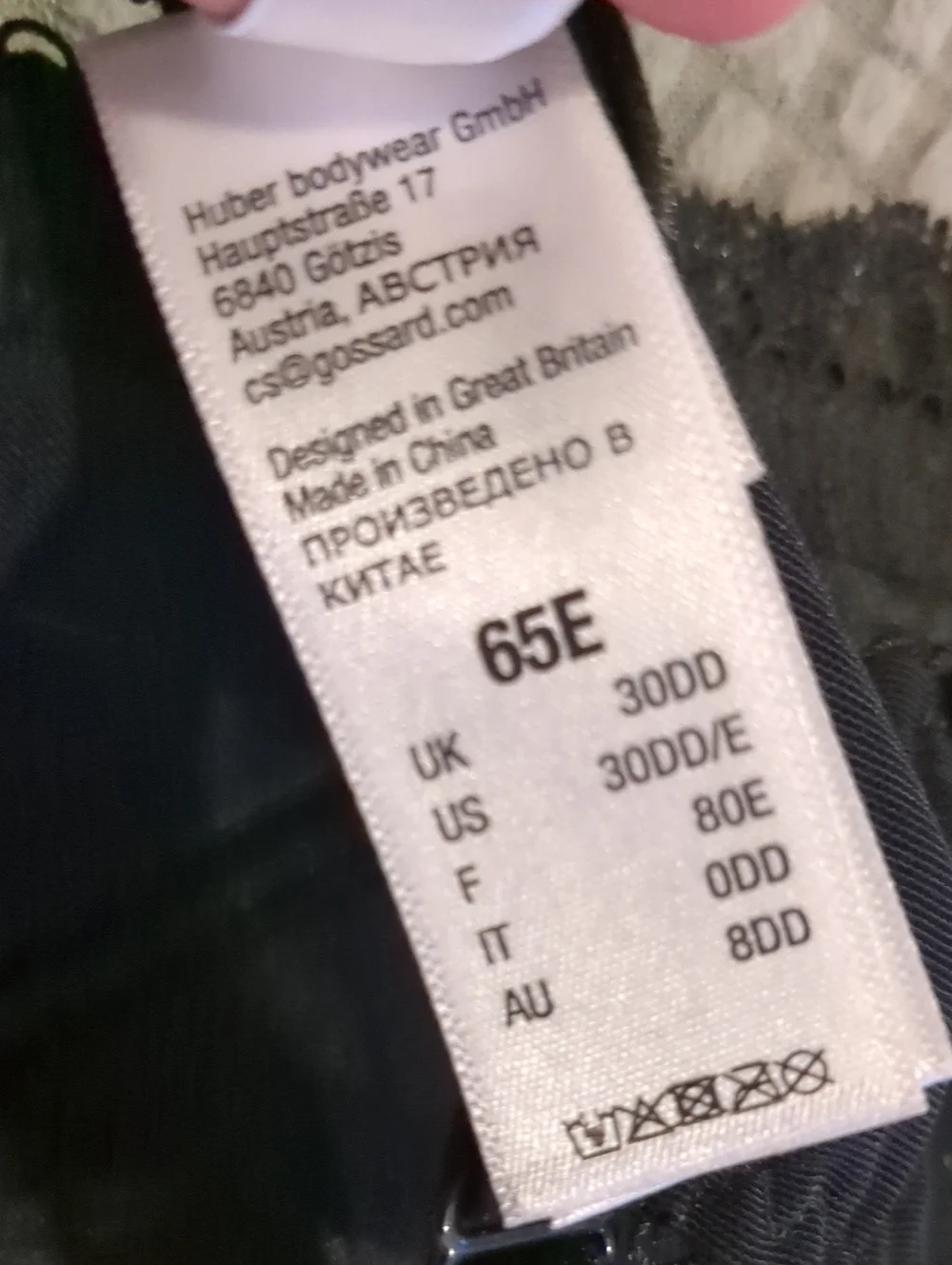 NWT Gossard Glossies Superboost Lace Underwire Plunge Bra Black Size 30 DD/E